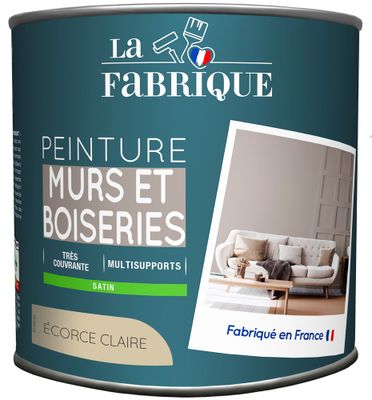 Peinture mur et boiserie Ecorce Claire satin 0,5 L - LA FABRIQUE