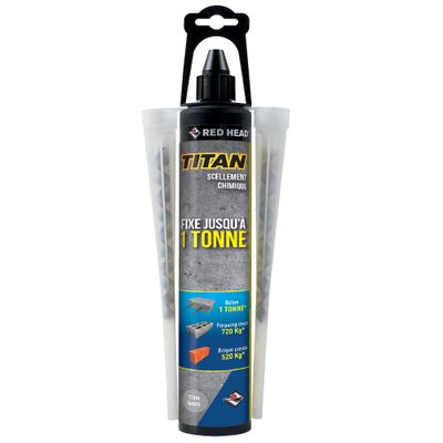 Cartouche scellement chimique Titan + 2 canules 300 ml RED HEAD