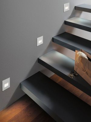 Spot LED encastrable mural carré blanc - PAULMANN