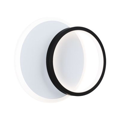 Applique murale LED design 890 lumens lumière blanc neutre ronde Noir/blanc - 2Form PAULMANN