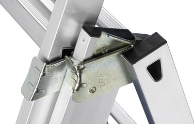 Echelle transformable 3 plans 3 x 7 échelons 4,20 / 5,10 m HobbyStep avec base rapportée aluminium - HAILO