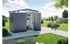 Abri de jardin en métal Panorama 4.33 m² gris foncé 2 portes BIOHORT Livraison à domicile incluse