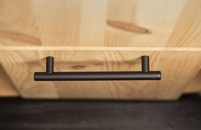 Poignée inox noir mat entraxe 128 mm REI