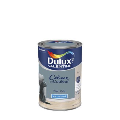 Peinture crème de couleur Bleu Gris Mat 1,25 L - DULUX VALENTINE