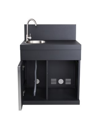 Elément de cuisine extérieure avec évier et porte simple 83 x 60 x 90 cm - BRASERO