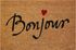Tapis coco texte bonjour coeur 40 x 60 cm - ID HOME