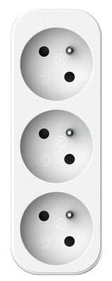 Multiprise murale 3 prises ou triplite blanc - QUARX
