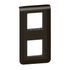 Plaque avec support 2 x 2 modules verticale finition noire mat Mosaic LEGRAND