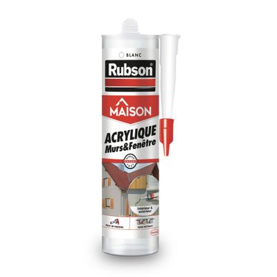 Mastic Acrylique Murs & Fenêtres Blanc 280 ml RUBSON