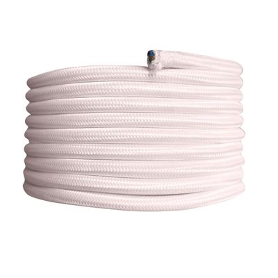 Câble électrique tissu rose ballerine 3m - TIBELEC