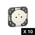 Prises 2 pôles + terre surface blanc Dooxie par 10 - LEGRAND