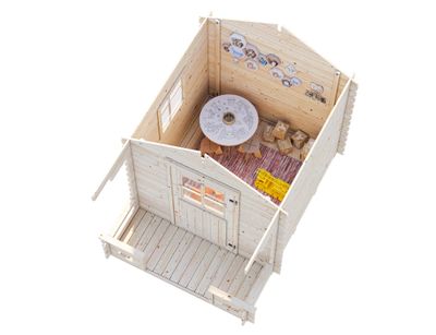 Maisonnette  pour enfant Bois Naturel  Stina 3,1m2 Livraison à domicile incluse