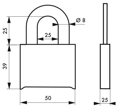 Cadenas à code haute sécurité largeur 50 mm THIRARD