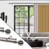 Kit double tringle extensible en métal de 2 à 3.70 m diam 16 à 28 mm Finition Nickel brossé - MOBOIS