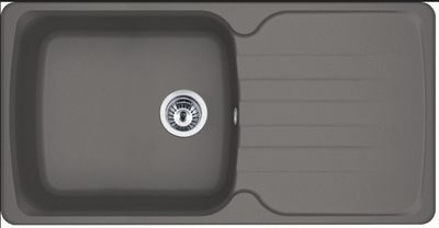 Evier de cuisine fragranit gris stone 97x50 cm 1 bac 1 egouttoir Azur - FRANKE