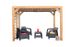 Pergola autoportante en bois traité thermachauffé avec ventelles mobiles sur toit et un mur L 3,13 x l 2,34 x h 2,17 m, Livraison à domicile incluse - HABRITA