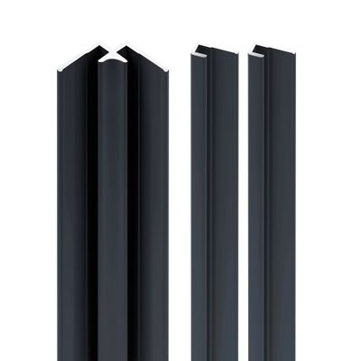 Profilés d'angle anthracite 2x finitions 1x angle intérieur pour panneaux muraux 210 cm - SCHULTE