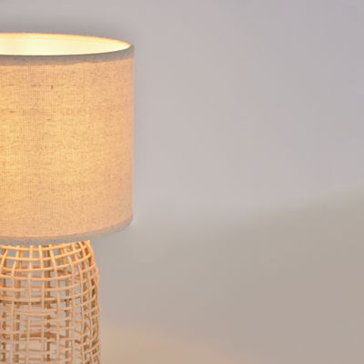 Lampe à poser E14 Tulum rotin 7W - COREP
