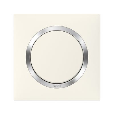 Plaque 1 poste blanc chromé Dooxie - LEGRAND