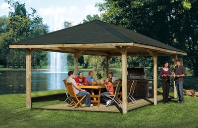 Tonnelle Carport -  651 - 365 x 120 cm Livraison gratuite domicile WEKA