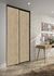 Portes de placard coulissantes chêne authentique 2 vantaux H 2,50 m x L 1,80 m OPTIMUM