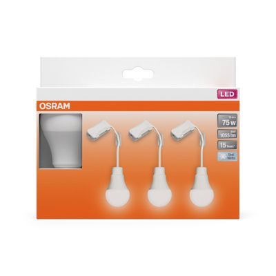 Ampoules de chantier 10 W = 1055 lumens blanc neutre par 3 - OSRAM