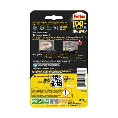 Pâte à réparer époxy blister 5 g par 2 - PATTEX