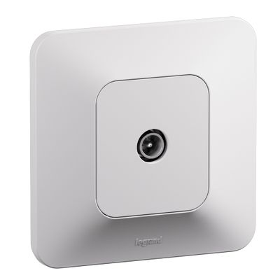 Prise TV simple étoile encastrable complète Blanc - Neptune LEGRAND