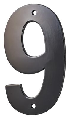 Chiffre 9 à visser hauteur 80 mm noir THIRARD