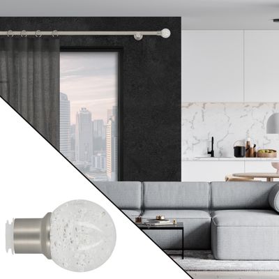 Embout déco bulles à visser en métal diam 20 mm Finition Chrome mat - MOBOIS