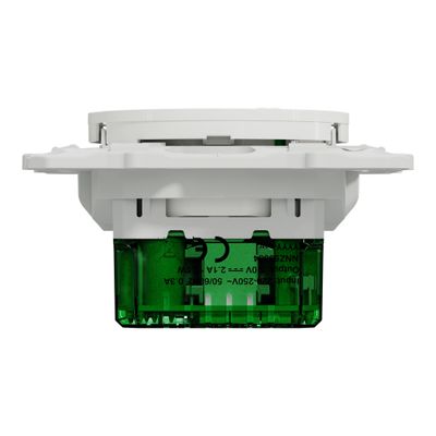 Prise affleurante 2 pôles + terre et prise USB C blanc - Odace 2011 SCHNEIDER ELECTRIC