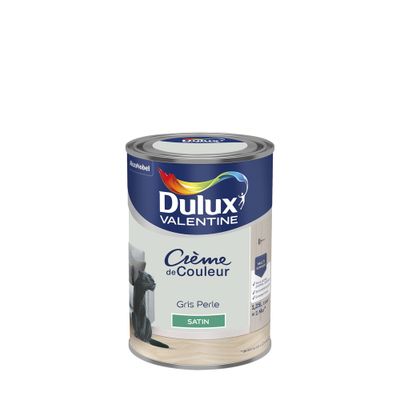 Peinture crème de couleur Gris Perle Satin 1,25 L - DULUX VALENTINE