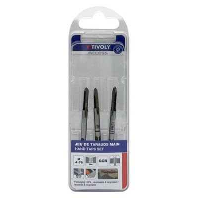 Tarauds en métal diamètre 4 mm par 3 - TIVOLY