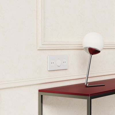 Plaque de finition centrale 1 poste Odace 2025 Architecte effet céramique blanc - SCHNEIDER ELECTRIC