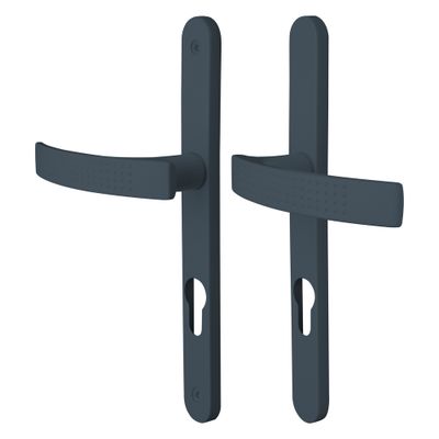 Poignées de porte Ibiza gris à cylindre ALPERTEC