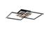 Plafonnier LED carrés Giro noir et bois 3000 lumens blanc variable CCT - REALITY