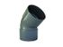 Coude PVC femelle femelle diamètre 125 mm angle 45° FITT