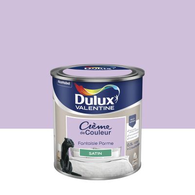 Peinture crème de couleur Fantaisie Parme Satin 0,5 L - DULUX VALENTINE
