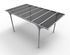 Carport en aluminium toit plat, surf. ext. : 14,70 m² / toit plaques en polycarbonate, Livraison à domicile incluse - HABRITA
