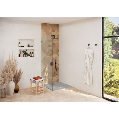 Receveur de douche 90x90 cm résine gris mat Econova - DURAVIT