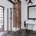 Accès d'angle battant 90x90x192 cm profilé noir verre transparent 5 mm New Style - SCHULTE
