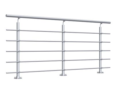 Garde-corps New Rondo - Aluminium anodisé - L 2,50 m - Pose à plat - SOGEM