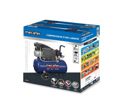 Compresseur à air lubrifié 24 L 2 HP - MECAFER