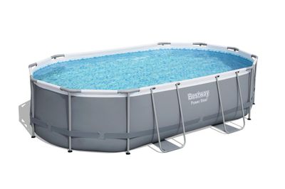 Piscine hors sol ovale métal  488 x 308 cm hauteur 107 cm - BESTWAY