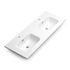 Plan double vasque de salle de bains New Onix L120 x H19 x P46 cm céramique blanc
