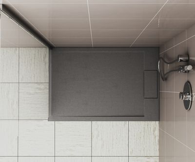 Receveur de douche 80x120 cm résine gris mat Island - OCEA