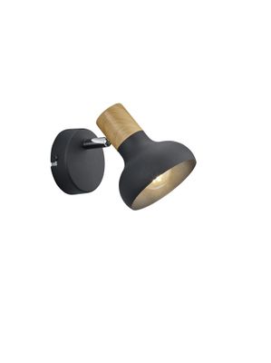 Spot E14 Latika noir et bois 10W - REALITY