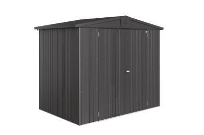 Abri de jardin en métal Europa 3.33 m² gris foncé Taille 3 BIOHORT Livraison à domicile incluse