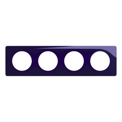 Plaque de finition 4 postes Bleu de four - Céliane LEGRAND