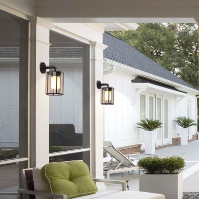 Applique extérieur E27 Syracuse noir IP54 100W - COREP